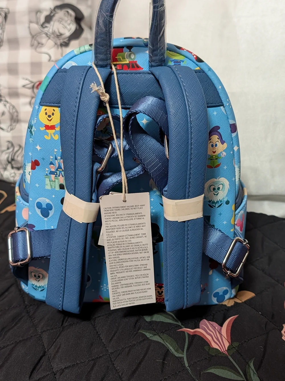 Disney Parks Loungefly Kids' Blue Character Print Backpack